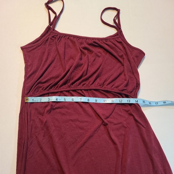 Elegant Burgundy Spaghetti Strap Dress Womens Small Adjustable Straps NWOT - Picture 7 of 8